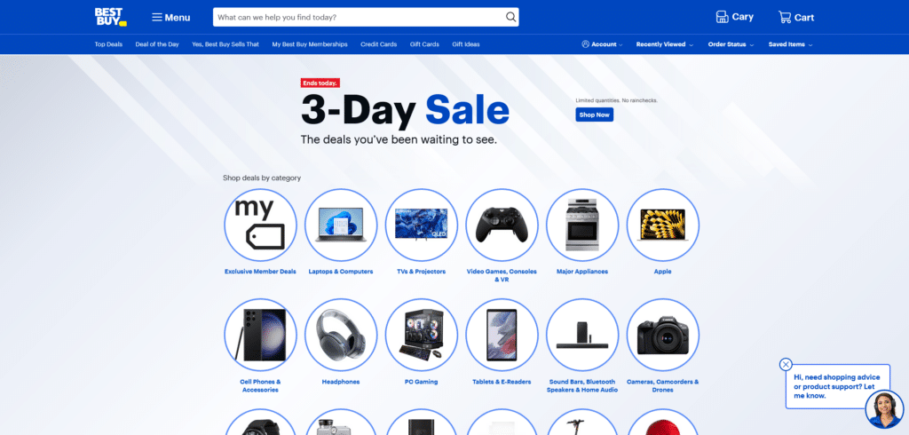 Best Buy Home Page