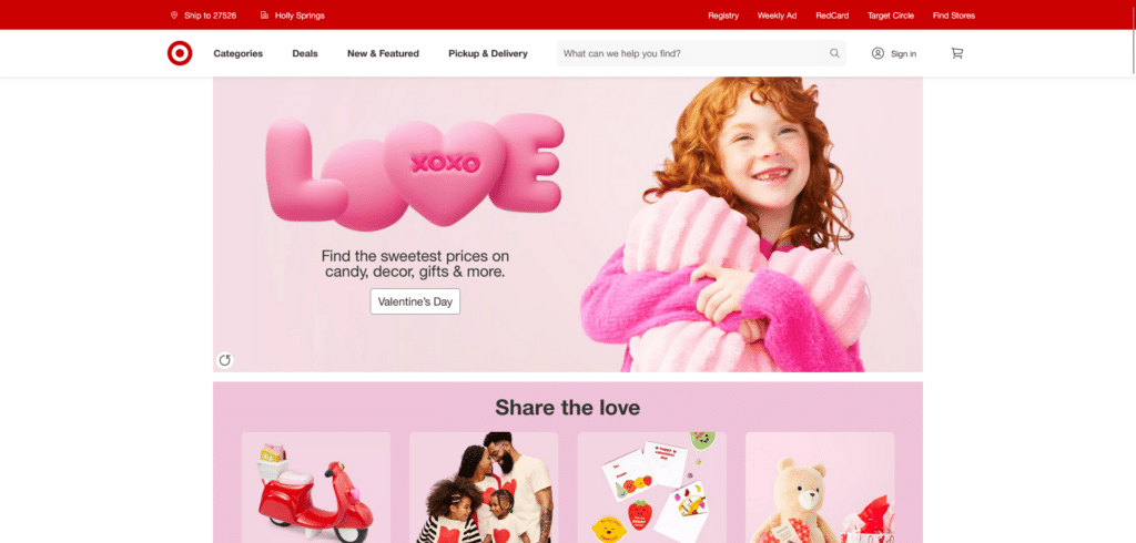 Target Home Page