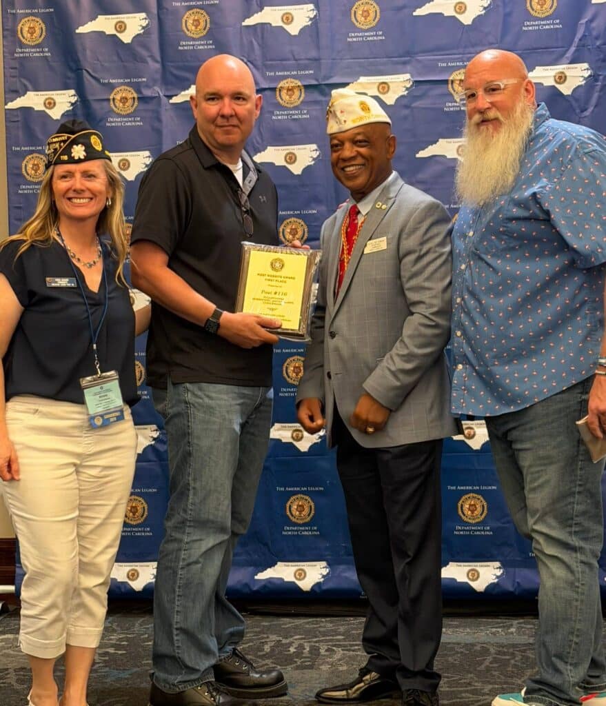 Post 116’s June 2026 First Place Post Website Award presentation